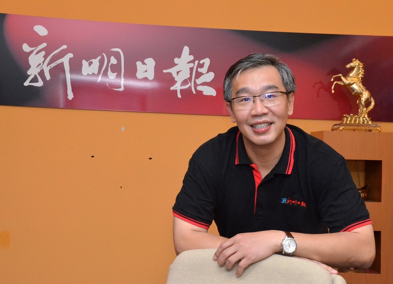 《新明日报》总编辑朱志伟。 《新明日报》总编辑朱志伟。