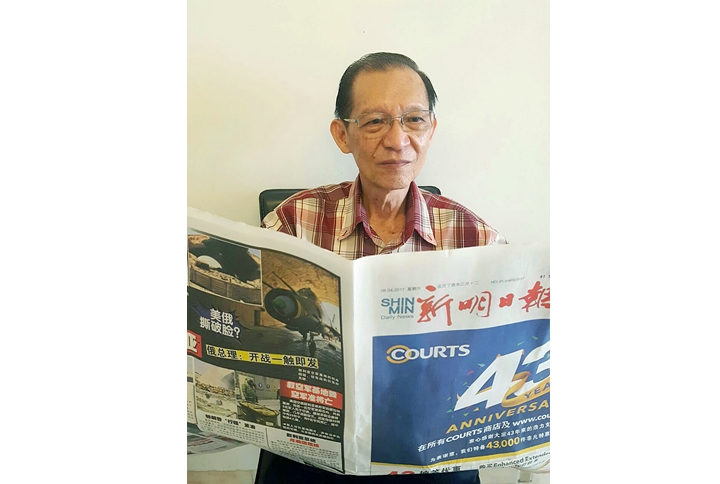 从创报开始就支持本报的忠实读者曾治国。(受访者提供) 从创报开始就支持本报的忠实读者曾治国。(受访者提供)